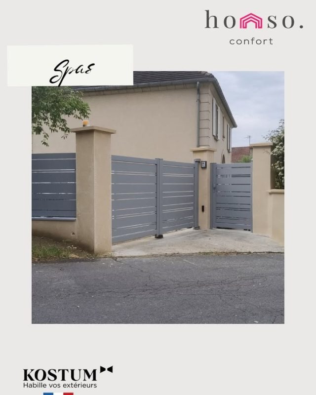🏡 Nouvelle réalisation signée Homso Confort !
Découvrez cet ensemble haut de gamme Kostum : portail, clôture et portillon modèle Spas 🔹
Une teinte élégante RAL 7045 gris clair qui s’intègre parfaitement à tous les extérieurs ✨
Design contemporain, fabrication 100 % française et robustesse à toute épreuve 💪
Faites le choix du style et de la qualité pour valoriser votre maison et sécuriser vos espaces extérieurs.
📍 Conseils, devis et installation sur mesure avec Homso Confort!

#HomsoConfort #Kostum #PortailAluminium #ClôtureDesign #MadeInFrance #ExtérieurModerne #Portillon #AménagementExtérieur #Fermeture #Menuiseries #Franconville #SaintLeuLaForêt #IleDeFrance #ValDOise #Showroom #DevisGratuit