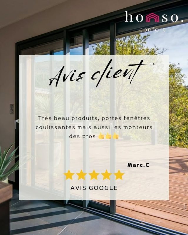 ✨ Merci à notre client pour cet avis chaleureux !
Il souligne la très belle qualité de nos produits, notamment les portes-fenêtres coulissantes, ainsi que le professionnalisme de nos monteurs, de vrais pros sur le chantier. 👍👍
Votre satisfaction est au cœur de notre engagement chez Homso Confort. 🤝💛

#AvisClient #PortesFenêtresCoulissantes #Satisfaction #HomsoConfort #IleDeFrance #ValDOise #Showroom #DevisGratuit #ServicePro #Eldo
