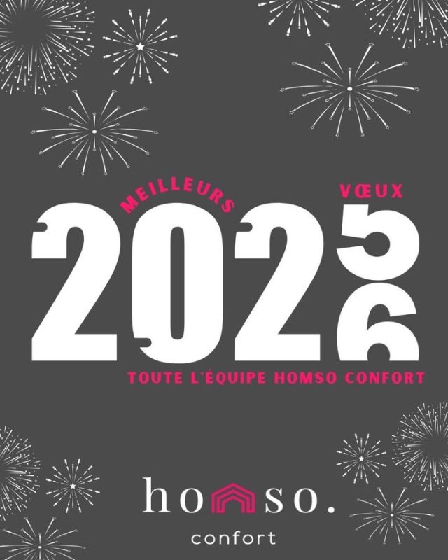 ✨ Cap sur 2026 ! ✨
Toute l’équipe vous souhaite une merveilleuse année 2026, remplie de beaux projets, de réussite et de moments partagés.
Merci pour votre confiance tout au long de 2025, nous avons hâte d’écrire la suite à vos côtés !🤝

#Menuiseries #Fermetures #HomsoConfort #IleDeFrance #ValDOise #Franconville #2026 #Santé #Bonheur #Projets #Voeux #BonneAnnee