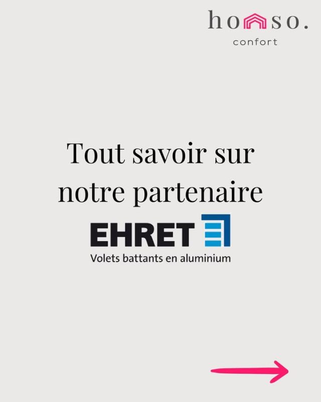 ✨ Personnalisez vos volets avec EHRET, notre partenaire de confiance ! ✨

Volets battants, persiennes ou coulissants : EHRET propose une large gamme d'accessoires pour allier design, praticité et sécurité . 🏡

👉 Découvrez des solutions sur mesure pour sublimer vos façades et améliorer le confort de votre habitat.

#VoletsBattants #Persiennes #VoletsCoulissants #EHRET #Design #Qualité #Partenaire #Homsoconfort #Franconville #IleDeFrance #ValDOise #Menuiserie #Fermeture #Showroom #DevisGratuit #Confiance