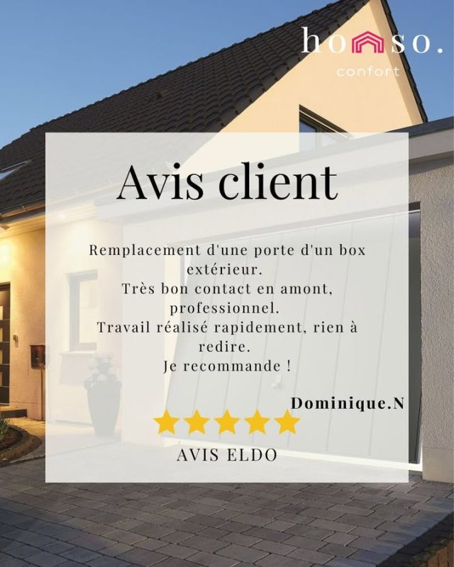 Votre satisfaction est notre plus belle récompense ✨

Merci pour ce retour positif sur le remplacement de votre porte de box extérieur 🚪🔧
Un contact fluide, une intervention rapide et un travail soigné : c’est exactement ce que nous nous efforçons d’apporter à chaque projet 🙌

#AvisClient #SatisfactionClient #TravailSoigné #Professionnalisme #InterventionRapide #Menuiserie #PorteExtérieure #Confiance #ClientSatisfait #MerciPourVotreConfiance #PorteDeGarage #Hormann #Fermeture #HomsoConfort #ValDOise #IleDeFrance #Franconville #DevisGratuit #Showroom