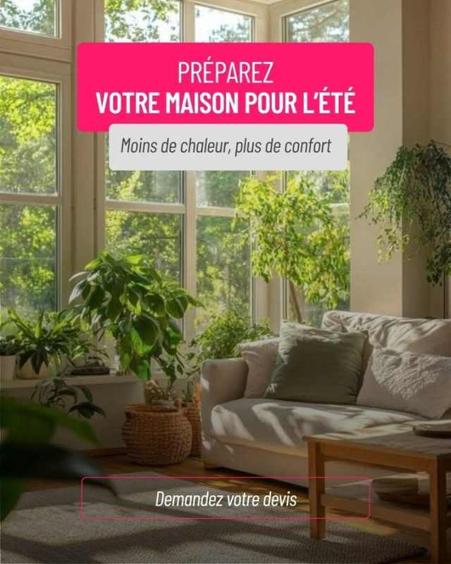 L’été arrive… et la chaleur aussi ! ☀️🌡️

Saviez-vous que jusqu’à 30% de la chaleur entre par des fenêtres mal isolées ? 🪟🔥

Chez Homso Confort, on vous aide à garder votre intérieur frais, sans surconsommer en climatisation. ❄️🏡 Fenêtres performantes, volets roulants, solutions sur mesure : chaque installation est pensée pour votre confort et vos économies d’énergie. 💰💡

Résultat : une maison plus agréable à vivre, même en pleine canicule. 🌿😌

C’est le moment idéal pour anticiper avant les grosses chaleurs. ⏳✅
Contactez-nous pour un diagnostic personnalisé et un devis gratuit. 📞✉️

#Menuiserie #Fermeture #RenovationEnergetique #Fenetres #VoletsRoulants #ArtisanRGE #ConfortThermique #IleDeFrance #Franconville #ValDOise #TravauxMaison #EconomieDEnergie #Fermeture #Showroom #DevisGratuit #HomsoConfort